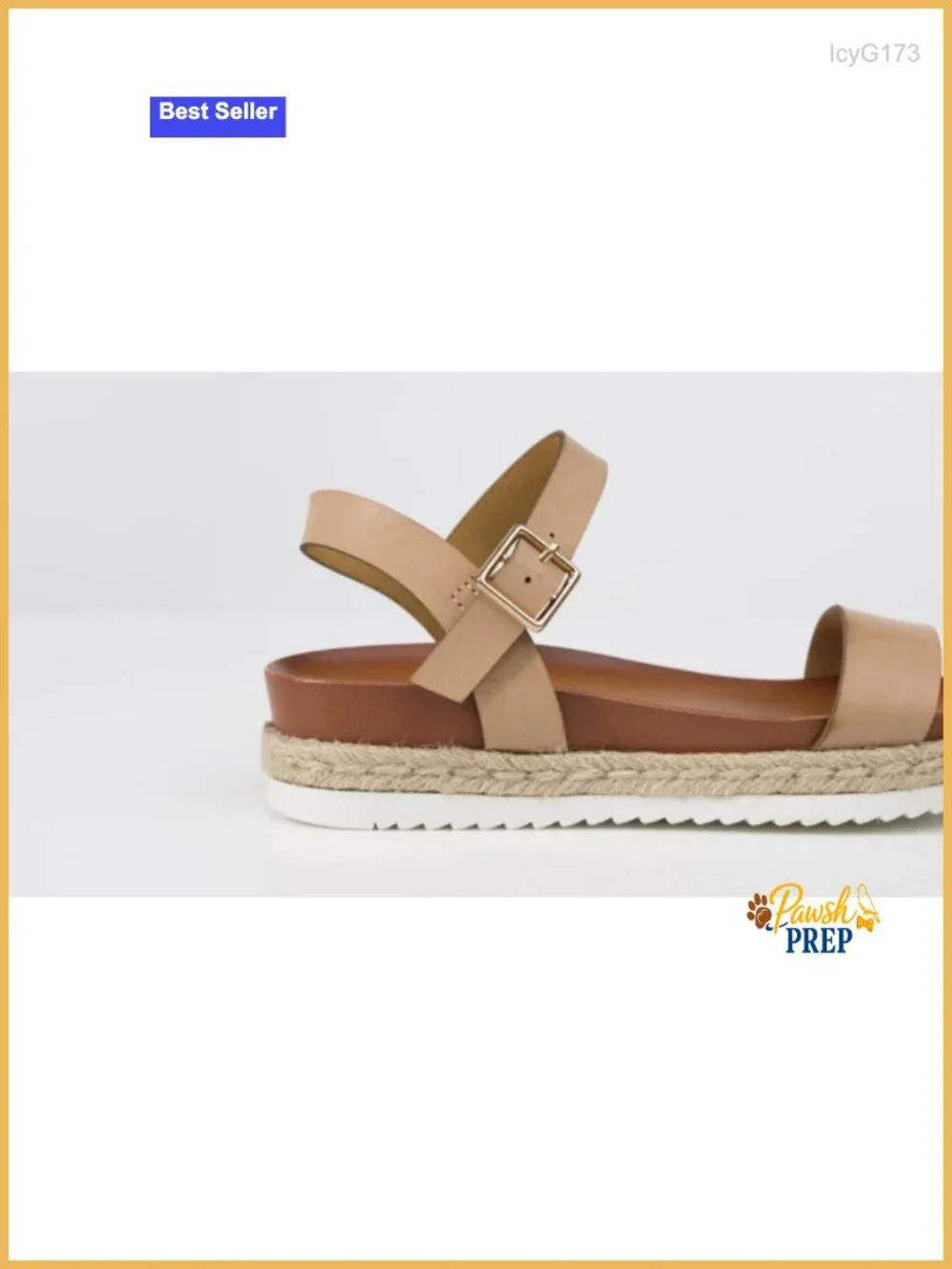 Open Toe Ankle Strap Espadrille Platform Wedge Sandals - Faux Leather